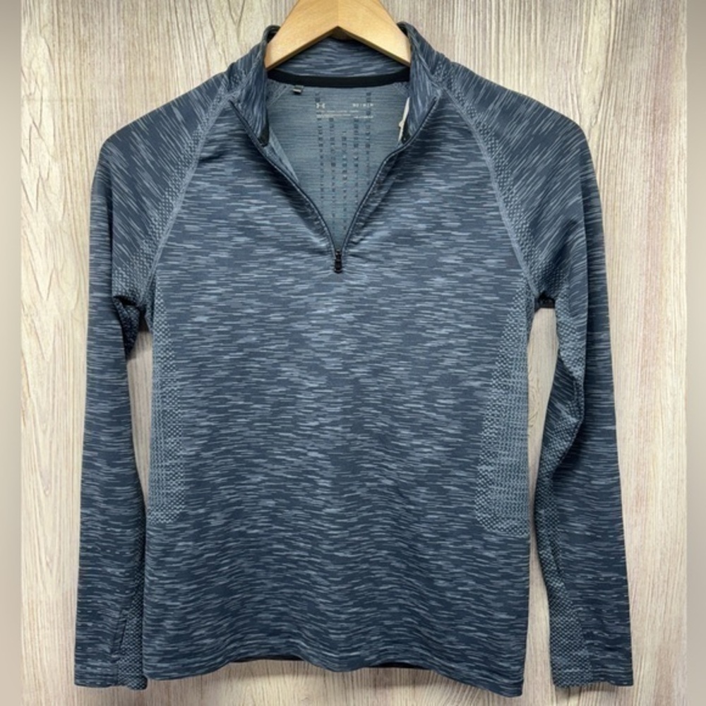 Under Armour Fitted HeatGear 1/4 Zip Pullover in Slate (Size Medium) - Picture 2 of 10